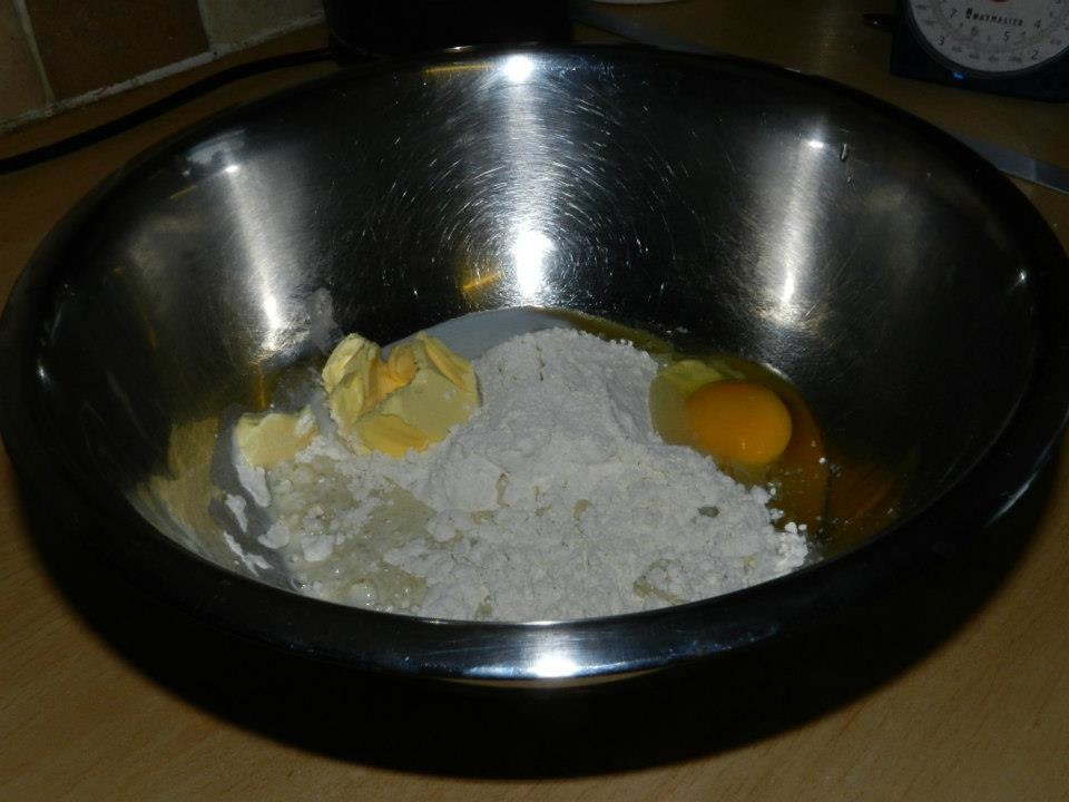 Cake ingredients in bowl