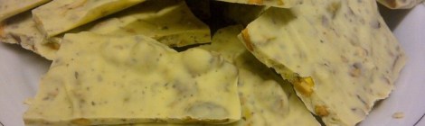 Salted pistachio bark