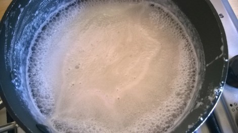 Milk and sugar boiling