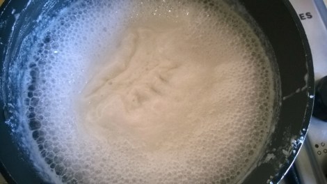 Milk and sugar boiling