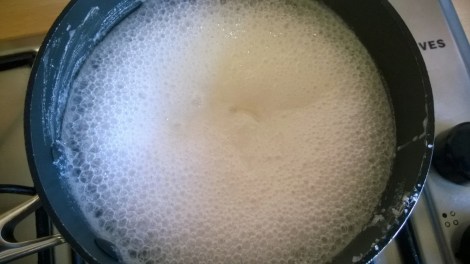 Milk and sugar boiling