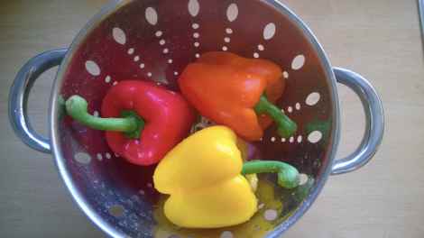 Washed peppers
