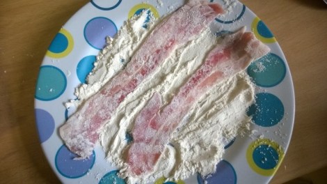 Bacon in flour