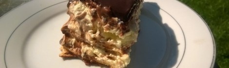Eclair cake slice