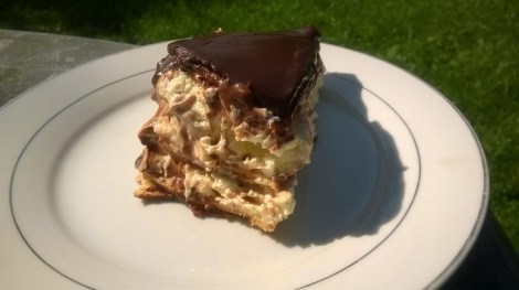 Eclair cake slice