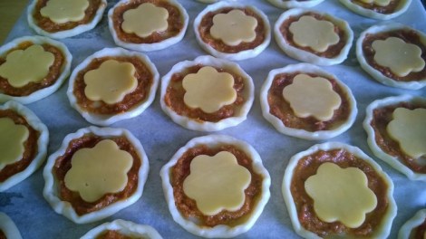 Tarts at the cheese stage
