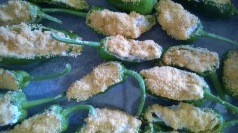 Unbaked padron poppers