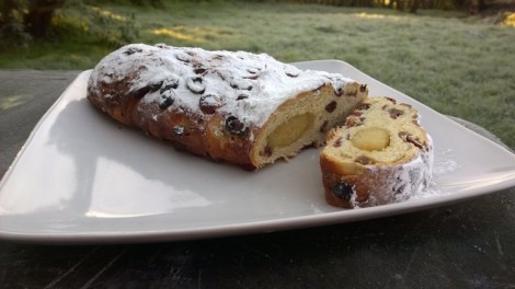 Stollen sliced