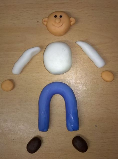 Man parts made of fondant