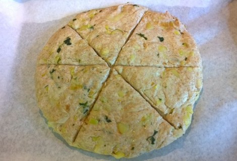 Raw loaf showing scoring