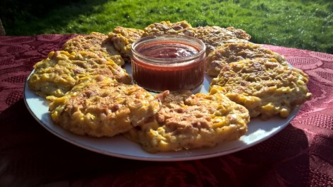 Corn and bacon fritters