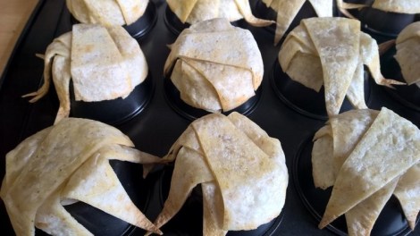 Taco cups upside down