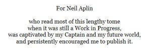 Neil Aplin book dedication